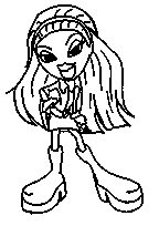 coloriage bratz en robe